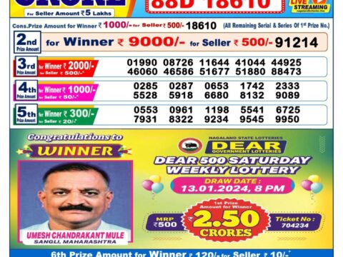 Maharashtra Akarshak Pushkaraj weekly Lottery draw 4:15 pm 11.01.2024 -  YouTube